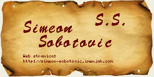 Simeon Šobotović vizit kartica